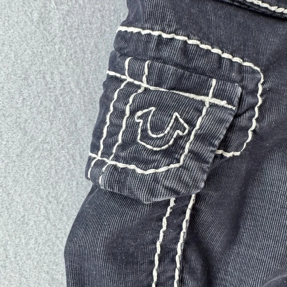 True Religion Shorts Mens 33 Micro Corduroy Cargo Drawstring Y2K Thick Stitch